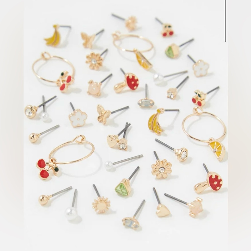 NWT!!  18 Pair American Eagle Fruit Hoop & Stud Earrings